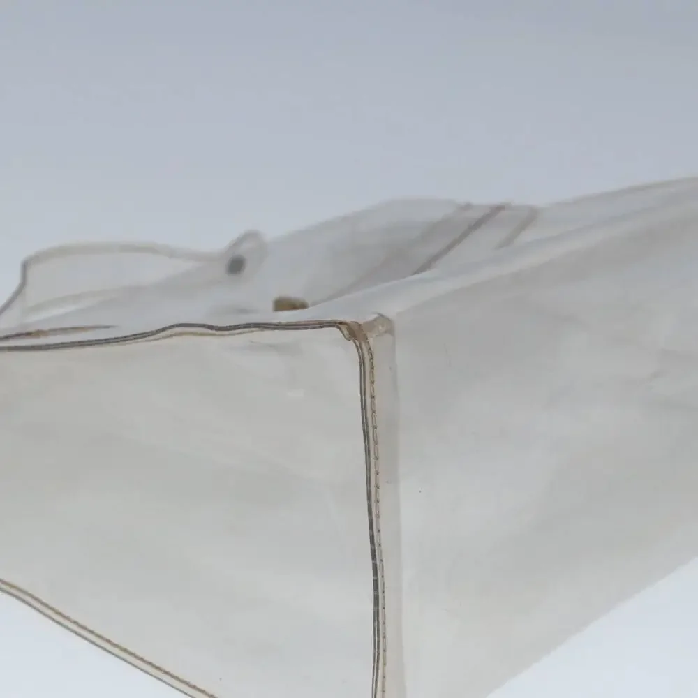 HERMES Vinyl Kelly Hand Bag Vinyl Clear Auth 79847 - Picture 10 of 16